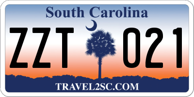 SC license plate ZZT021