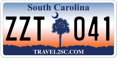 SC license plate ZZT041