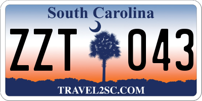 SC license plate ZZT043