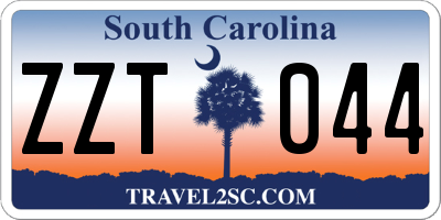 SC license plate ZZT044
