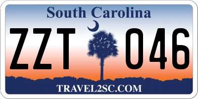 SC license plate ZZT046