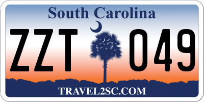 SC license plate ZZT049