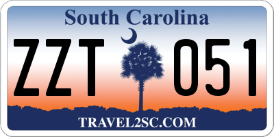 SC license plate ZZT051