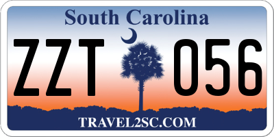 SC license plate ZZT056
