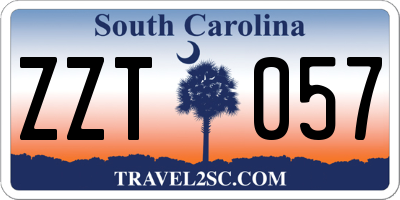 SC license plate ZZT057