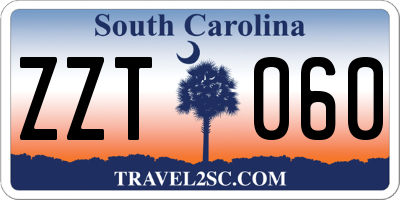 SC license plate ZZT060