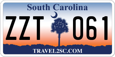 SC license plate ZZT061