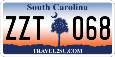 SC license plate ZZT068