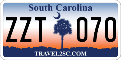 SC license plate ZZT070