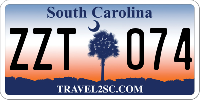 SC license plate ZZT074