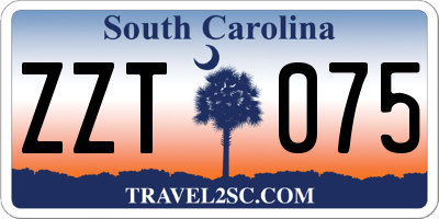 SC license plate ZZT075