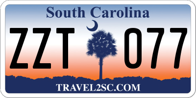 SC license plate ZZT077