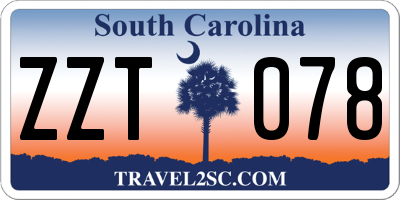 SC license plate ZZT078