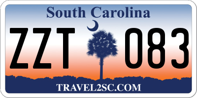 SC license plate ZZT083