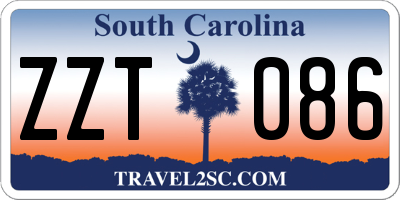 SC license plate ZZT086