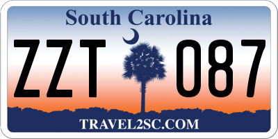 SC license plate ZZT087