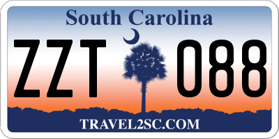 SC license plate ZZT088