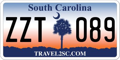 SC license plate ZZT089