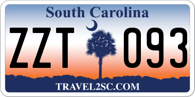 SC license plate ZZT093