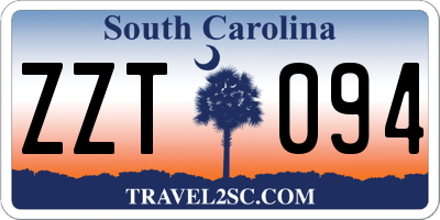 SC license plate ZZT094
