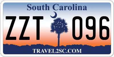 SC license plate ZZT096
