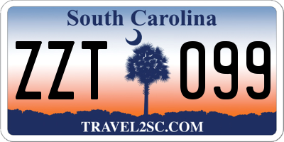 SC license plate ZZT099