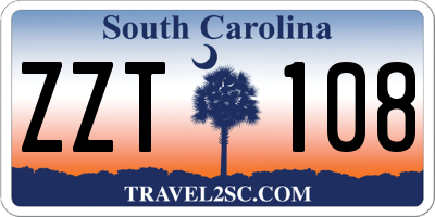 SC license plate ZZT108