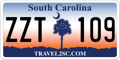 SC license plate ZZT109