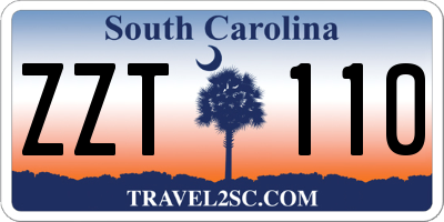 SC license plate ZZT110