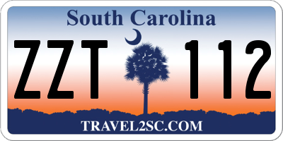 SC license plate ZZT112
