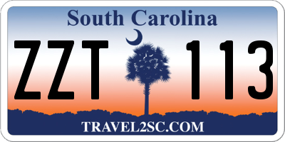 SC license plate ZZT113