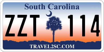 SC license plate ZZT114