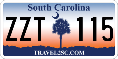 SC license plate ZZT115