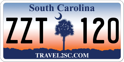 SC license plate ZZT120