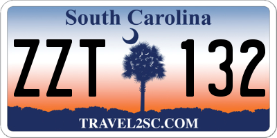 SC license plate ZZT132