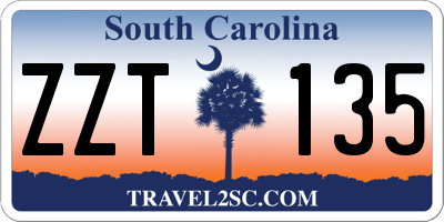 SC license plate ZZT135
