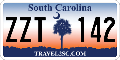 SC license plate ZZT142