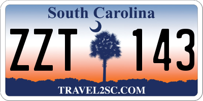 SC license plate ZZT143