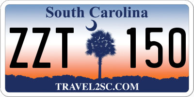 SC license plate ZZT150