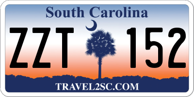 SC license plate ZZT152
