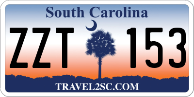 SC license plate ZZT153