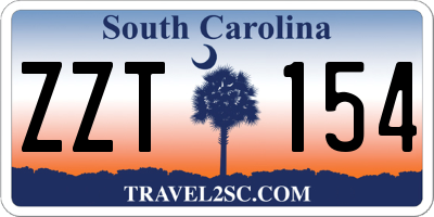 SC license plate ZZT154