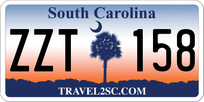 SC license plate ZZT158