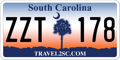 SC license plate ZZT178