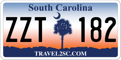 SC license plate ZZT182