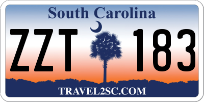 SC license plate ZZT183