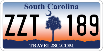 SC license plate ZZT189
