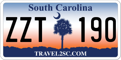 SC license plate ZZT190