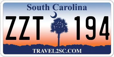 SC license plate ZZT194