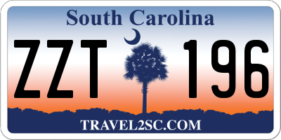 SC license plate ZZT196